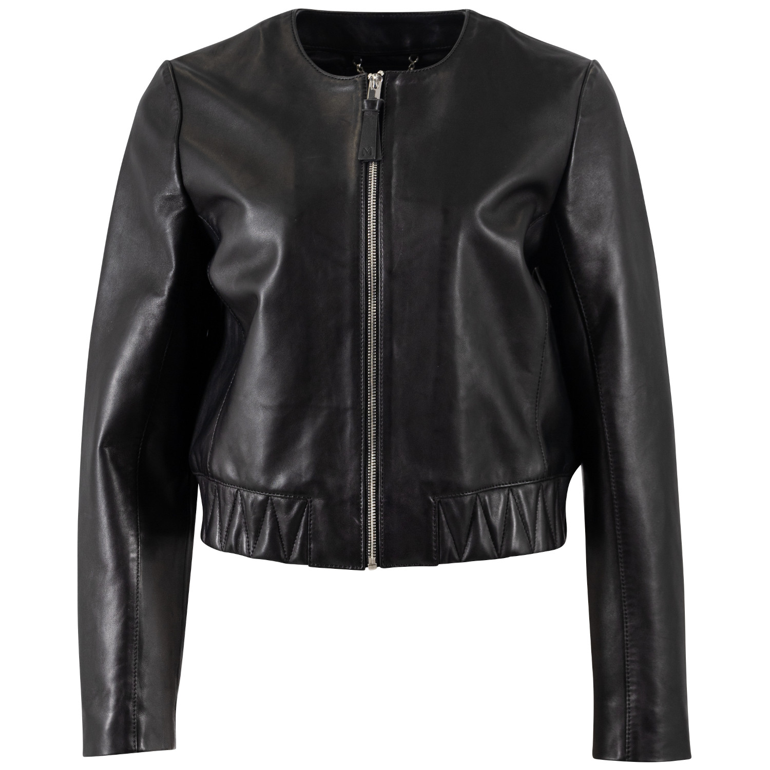 Kurtka skórzana damska Mauritius Srebrno-czarna MSWManaus