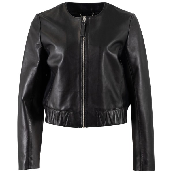 Kurtka skórzana damska Mauritius Srebrno-czarna MSWManaus