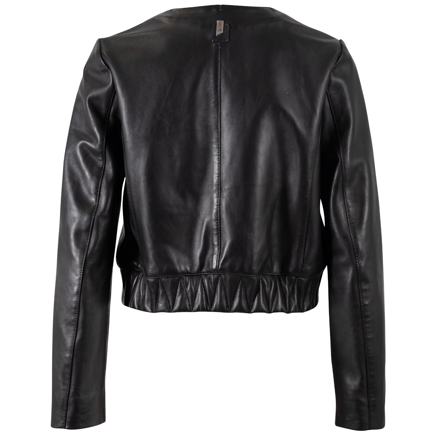 Kurtka skórzana damska Mauritius Srebrno-czarna MSWManaus