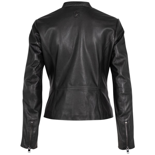 Kurtka skórzana damska Mauritius Srebrno-czarna MSWNayah