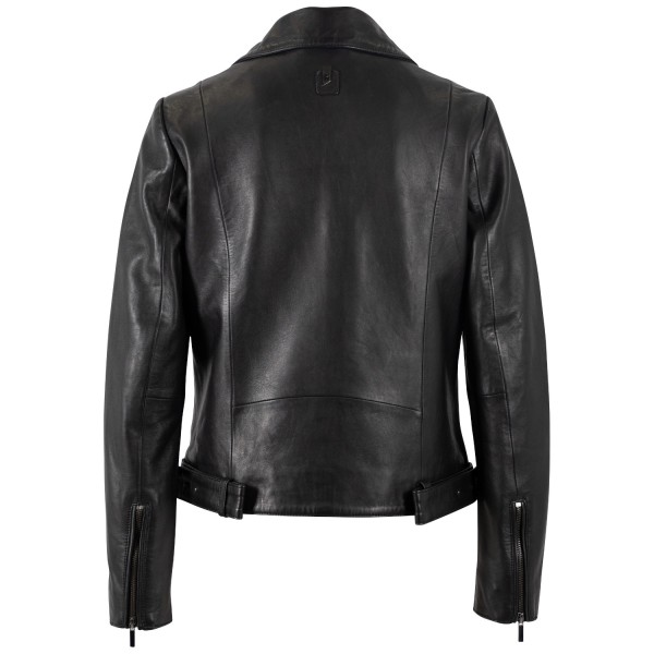 Kurtka skórzana damska Mauritius Srebrno-czarna MSWVilja