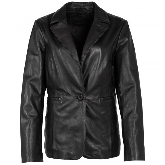 Kurtka skórzana damska Mauritius Czarna MWAada