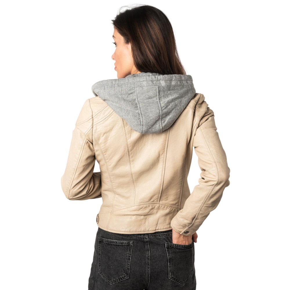 Kurtka skórzana damska Mauritius Off White MWAdila