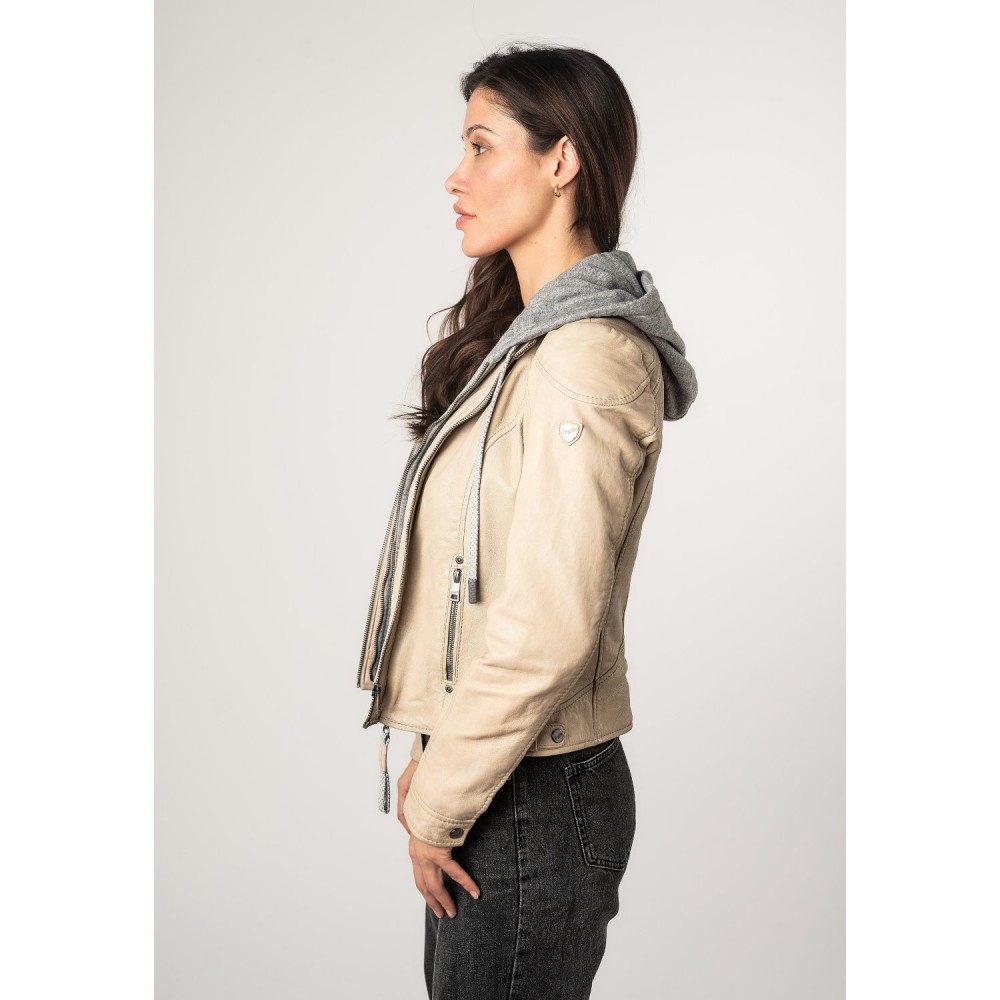 Kurtka skórzana damska Mauritius Off White MWAdila - readytowear