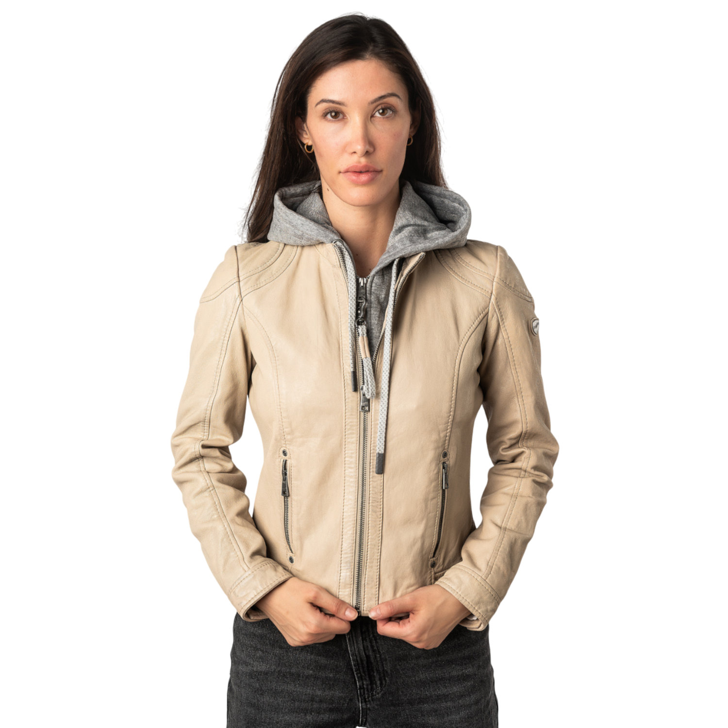 Kurtka skórzana damska Mauritius Off White MWAdila – Kurtki skórzane