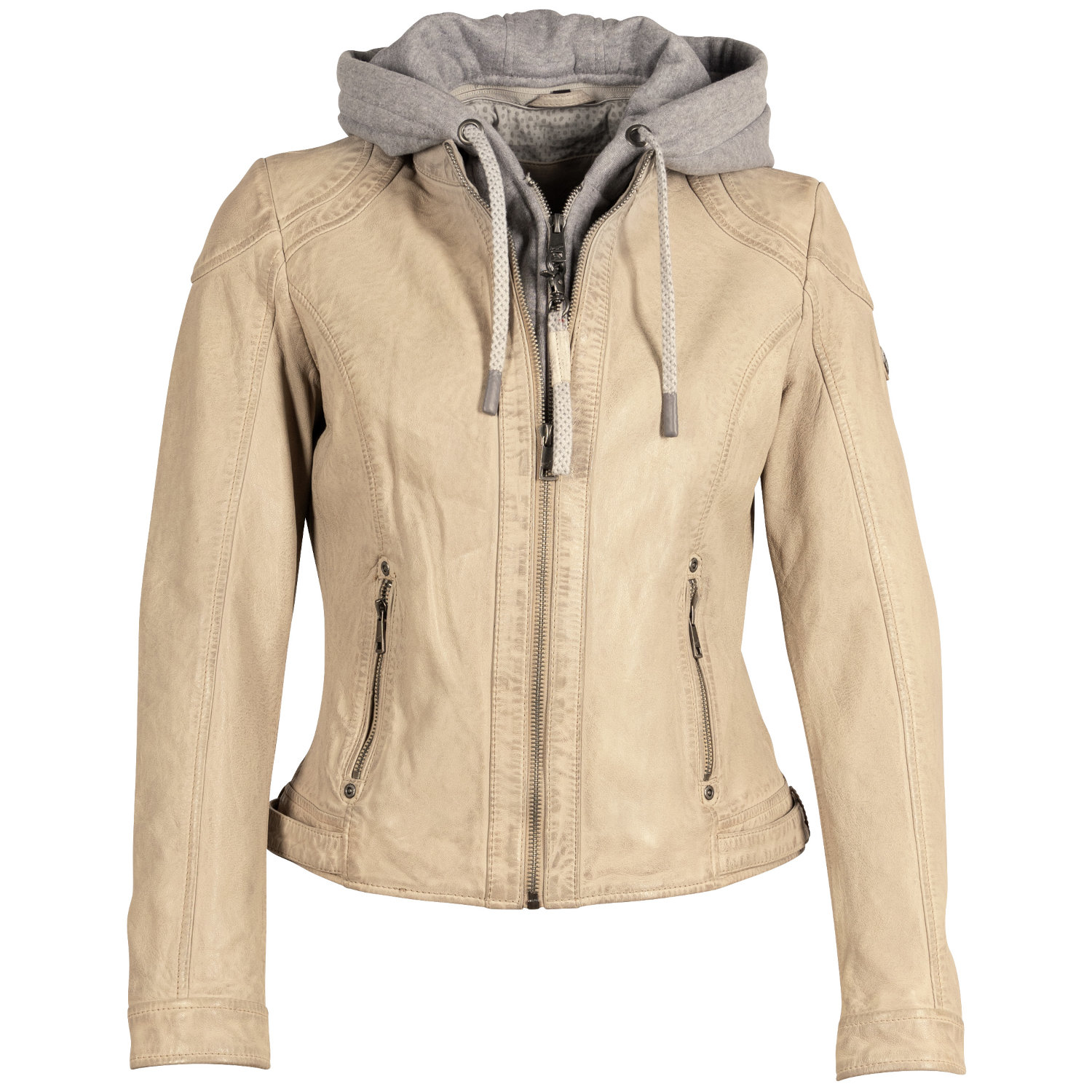 Kurtka skórzana damska Mauritius Off White MWAdila – Kurtki skórzane