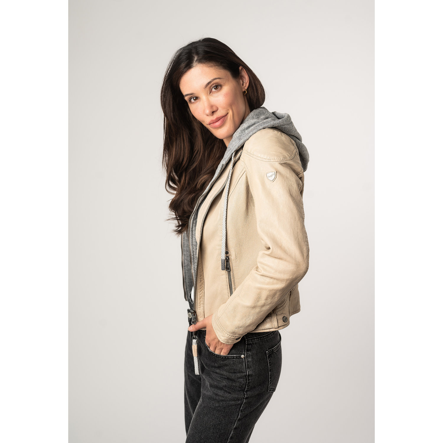 Kurtka skórzana damska Mauritius Off White MWAdila – Kurtki skórzane