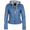 Damska kurtka skórzana Mauritius Niebieska MWAdila – Kurtki skórzane