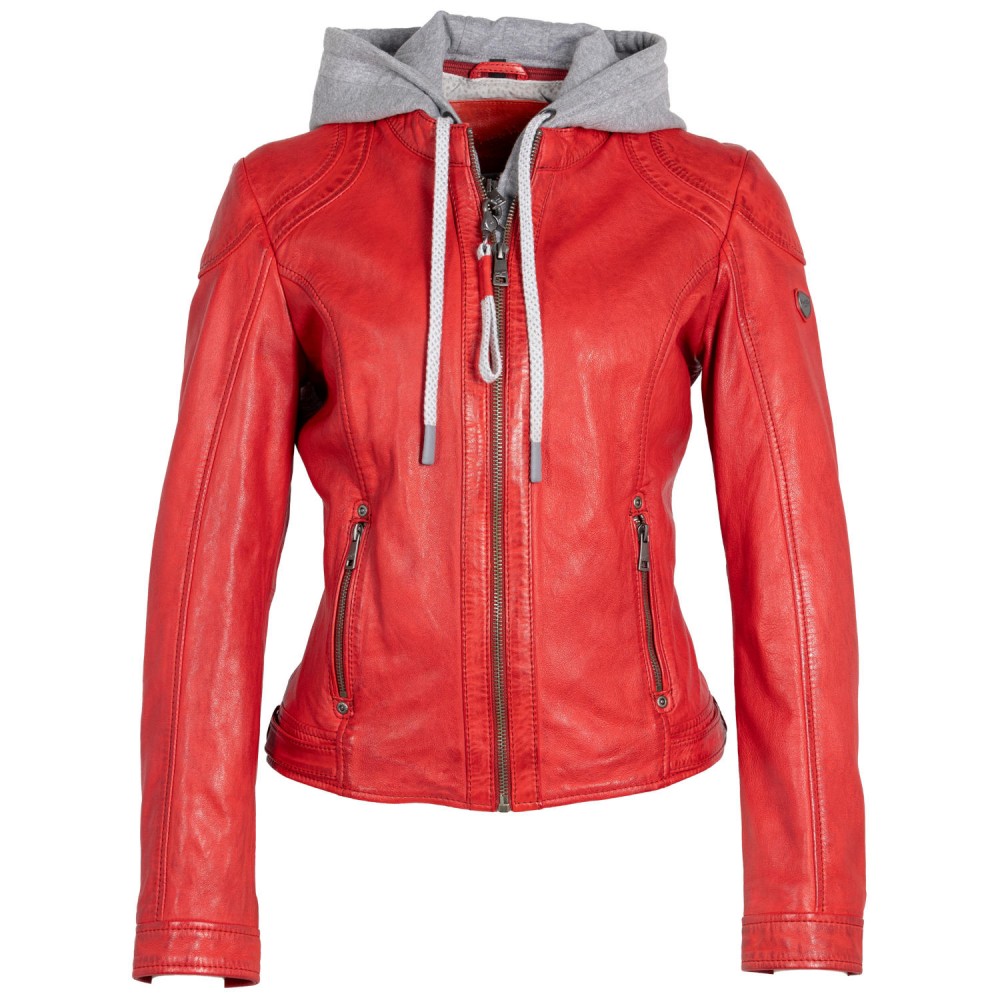 Skórzana Kurtka Damska Mauritius Czerwona MWAdila - readytowear