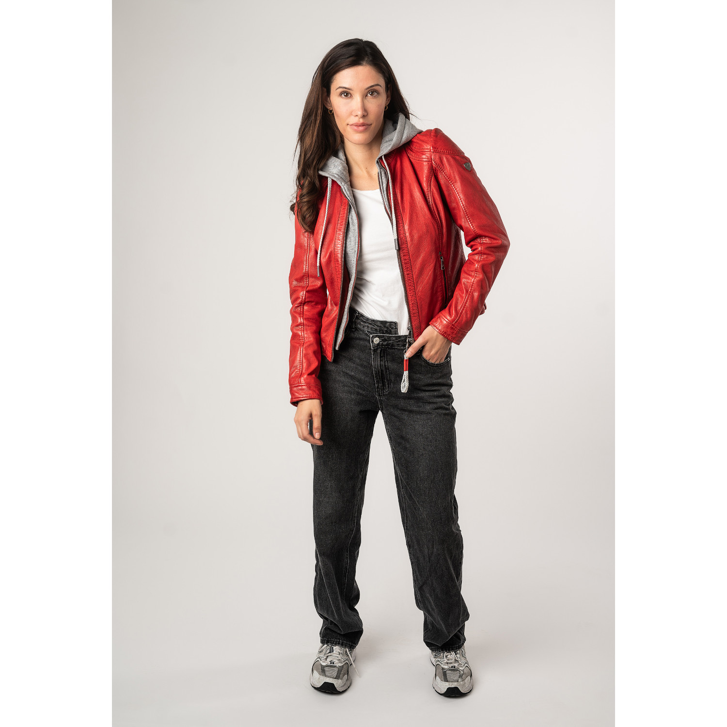 Skórzana Kurtka Damska Mauritius Czerwona MWAdila – Kurtki skórzane