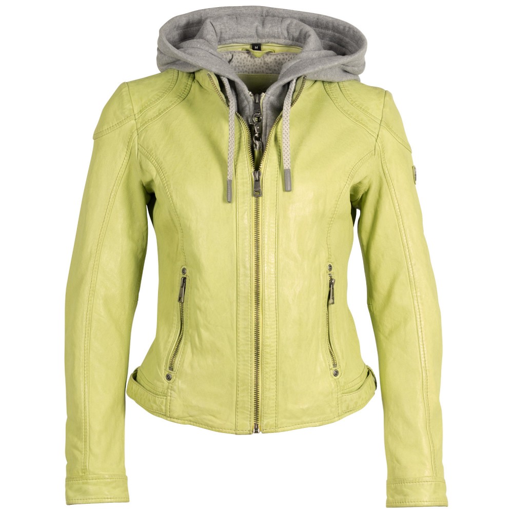 Skórzana Kurtka Damska Mauritius Zielona Lime MWAdila - readytowear