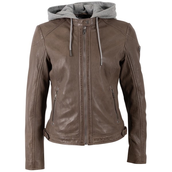 Kurtka skórzana damska Mauritius jasnobrązowa MWAlani