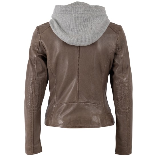 Kurtka skórzana damska Mauritius jasnobrązowa MWAlani