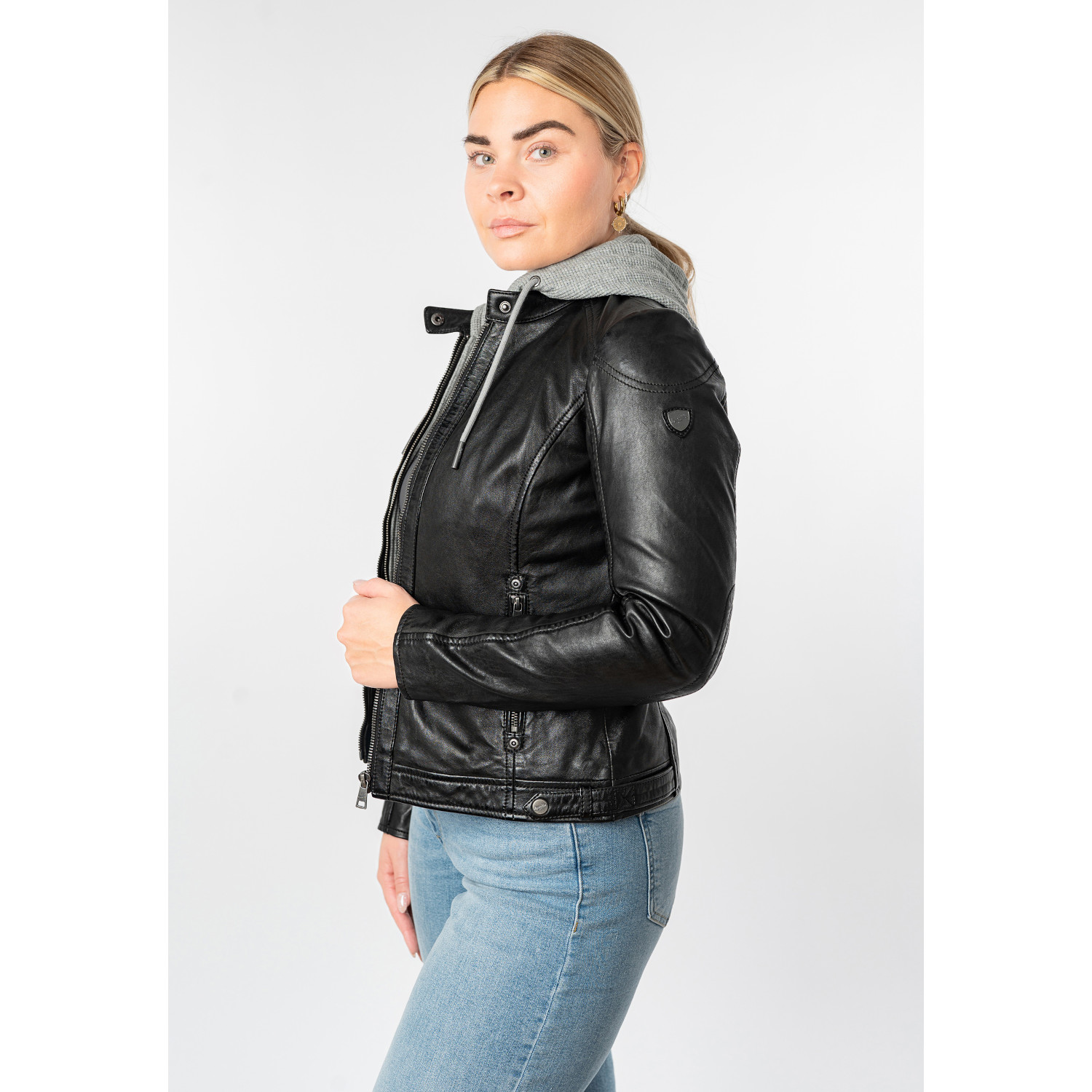 Kurtka skórzana damska Mauritius Czarna MWAlani – Kurtki skórzane