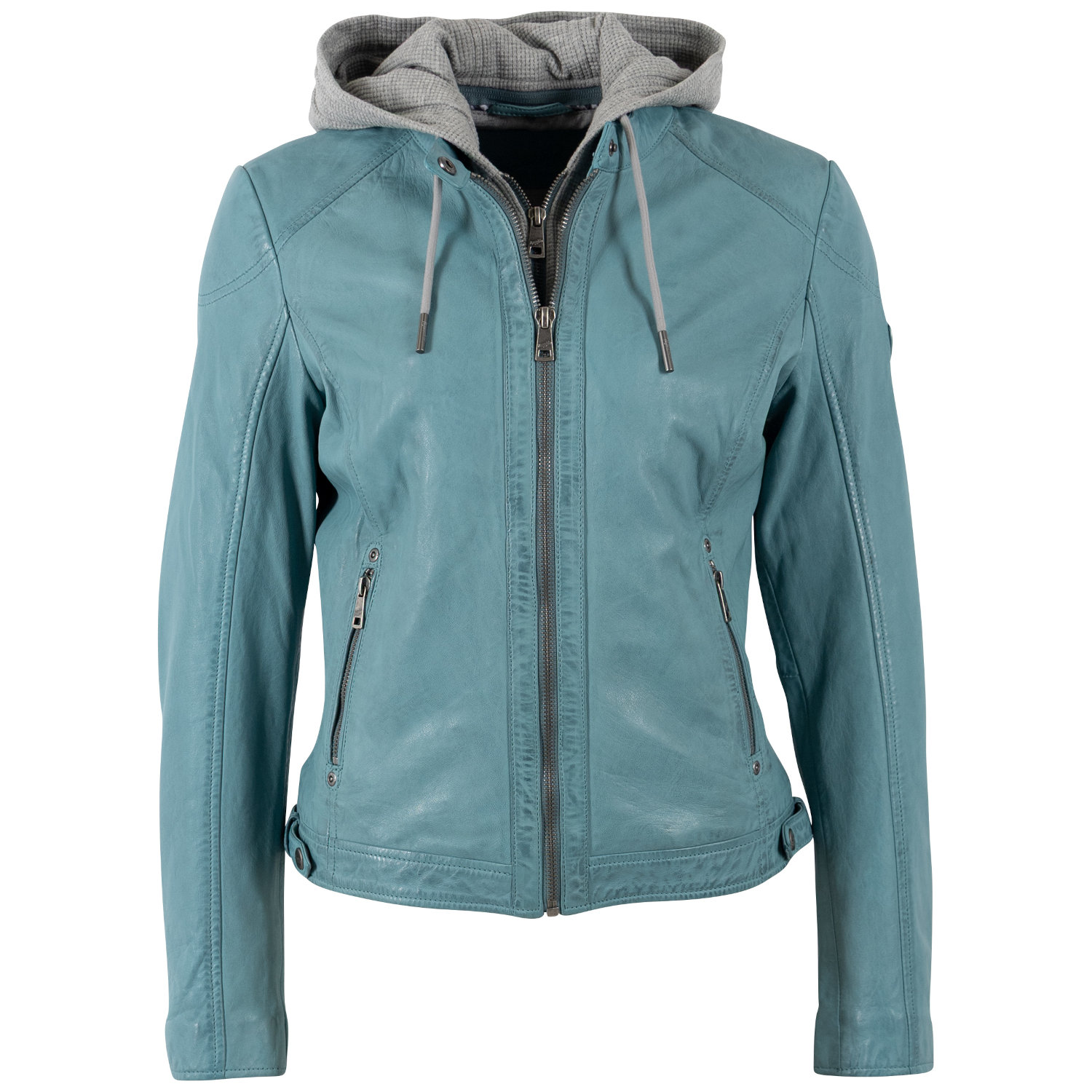 Kurtka skórzana damska Mauritius Jasnoturkusowa MWAlani – Kurtki skórzane