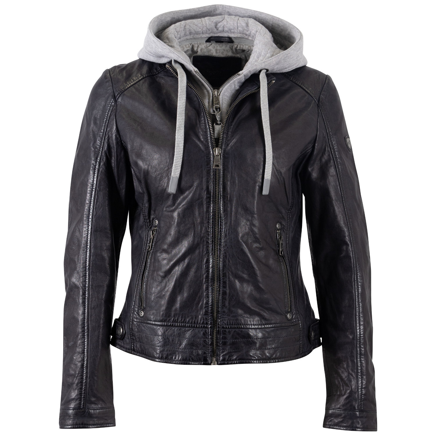 Kurtka skórzana damska Mauritius Ciemnogranatowa MWAleni – Kurtki skórzane