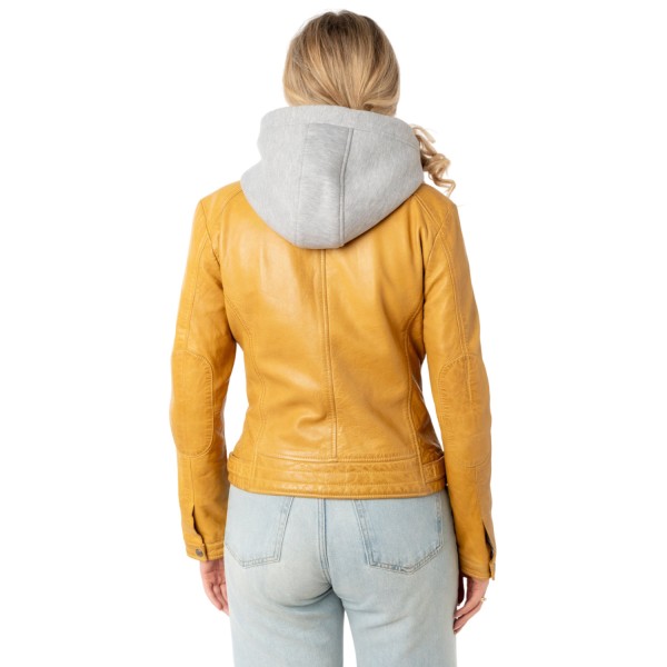 Kurtka skórzana damska Mauritius Ciemnożółta MWAleni