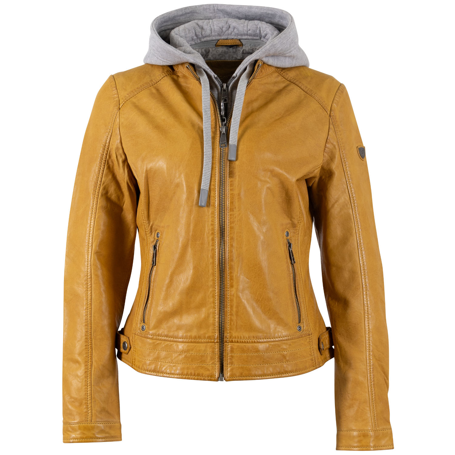 Kurtka skórzana damska Mauritius Ciemnożółta MWAleni – Kurtki skórzane