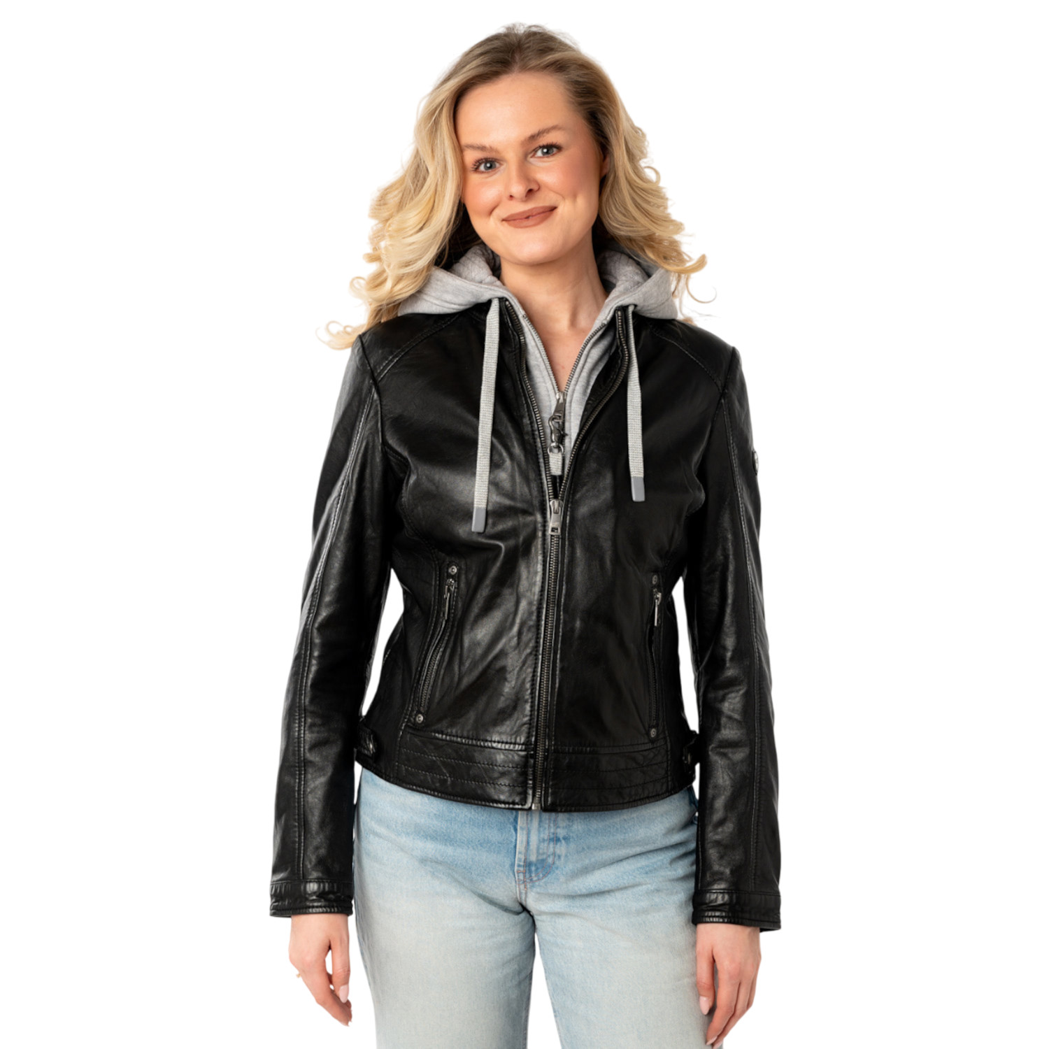 Kurtka skórzana damska Mauritius Czarna MWAleni – Kurtki skórzane