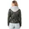 Kurtka skórzana damska Mauritius Ciemna oliwka MWAleni – Kurtki skórzane
