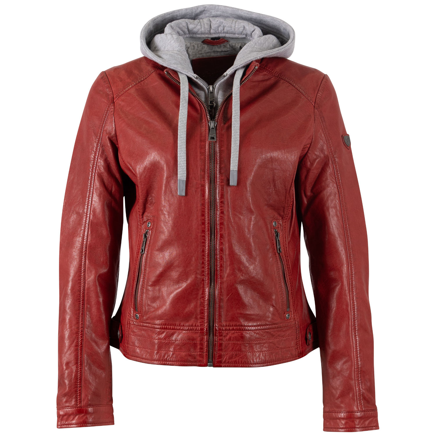 Kurtka skórzana damska Mauritius czerwona MWAleni – Kurtki skórzane