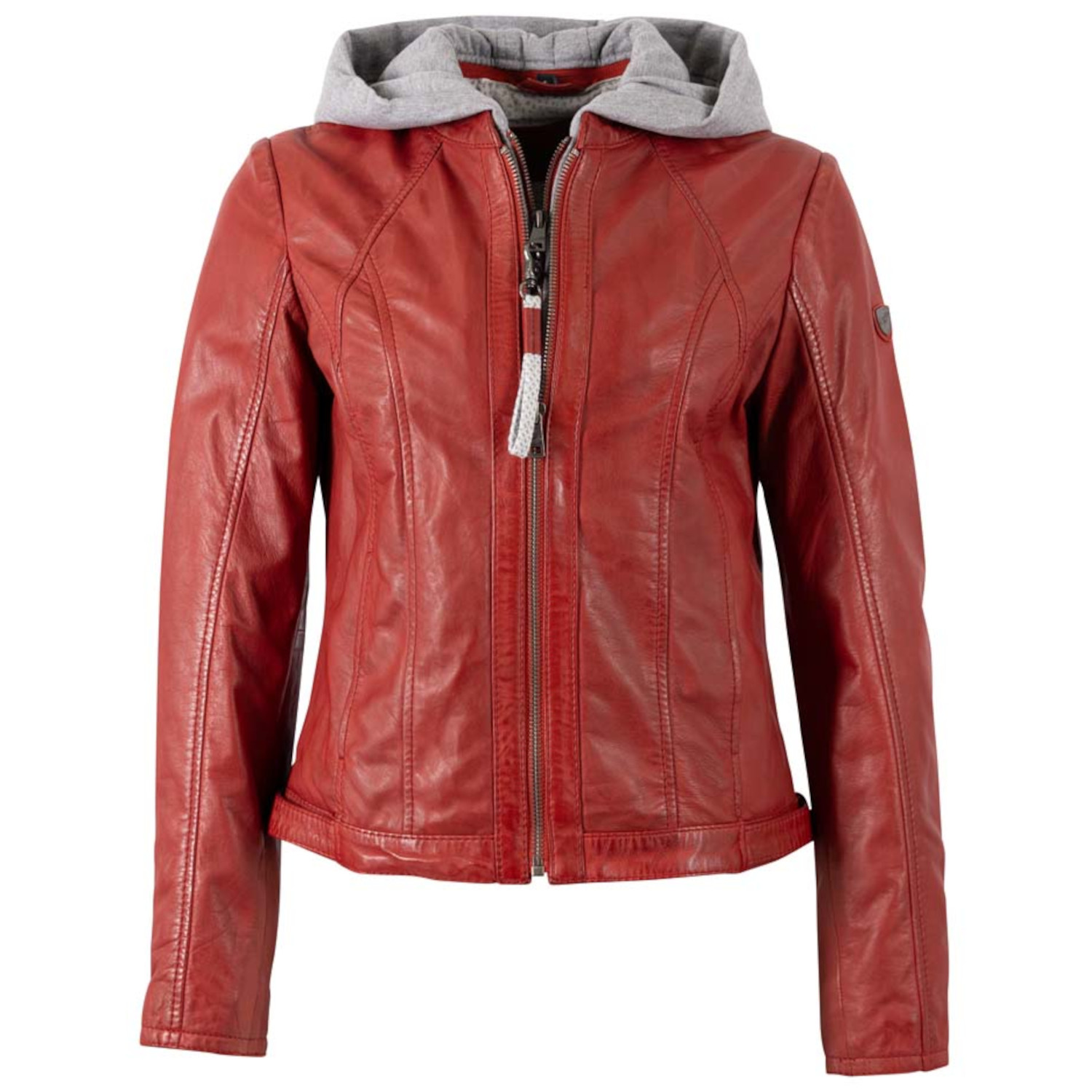 Kurtka skórzana damska Mauritius czerwona MWAleyna