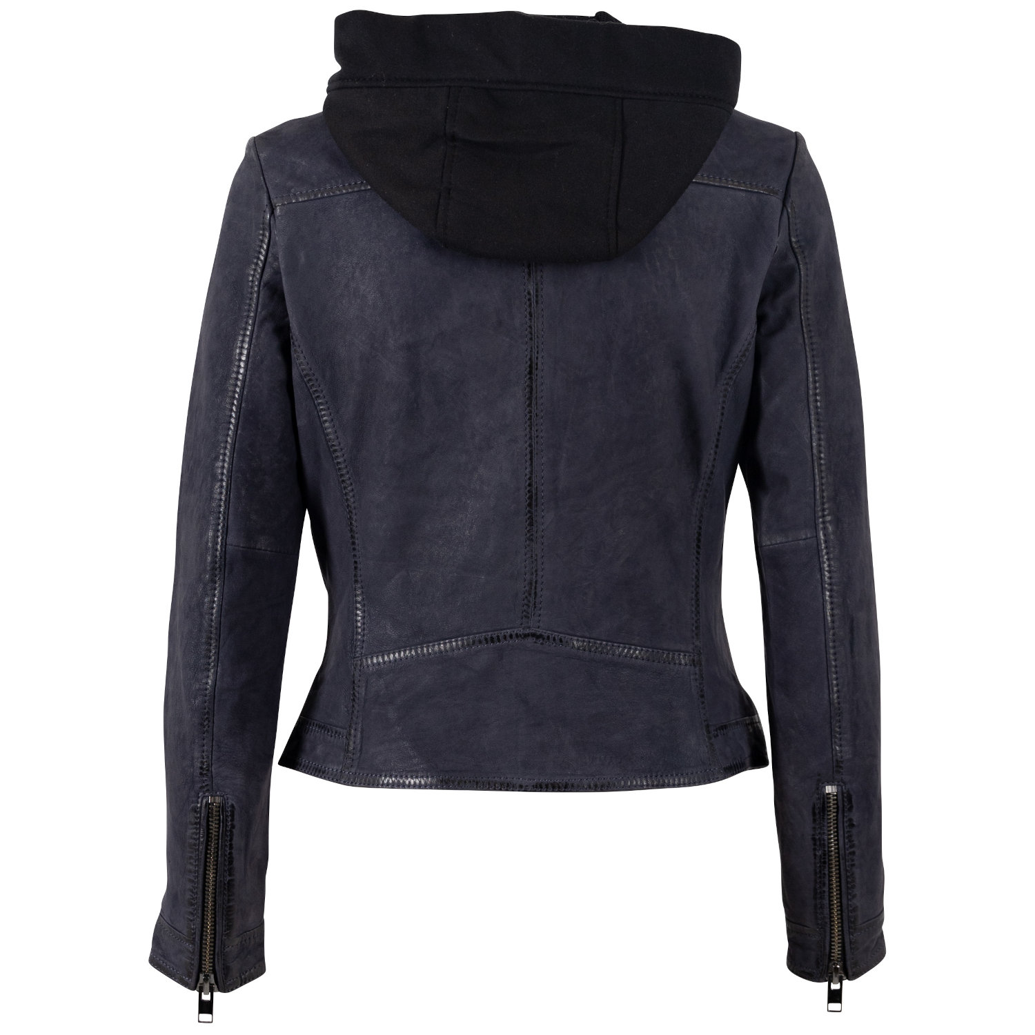 Kurtka skórzana damska Mauritius Granatowa MWAlyka – Kurtki skórzane