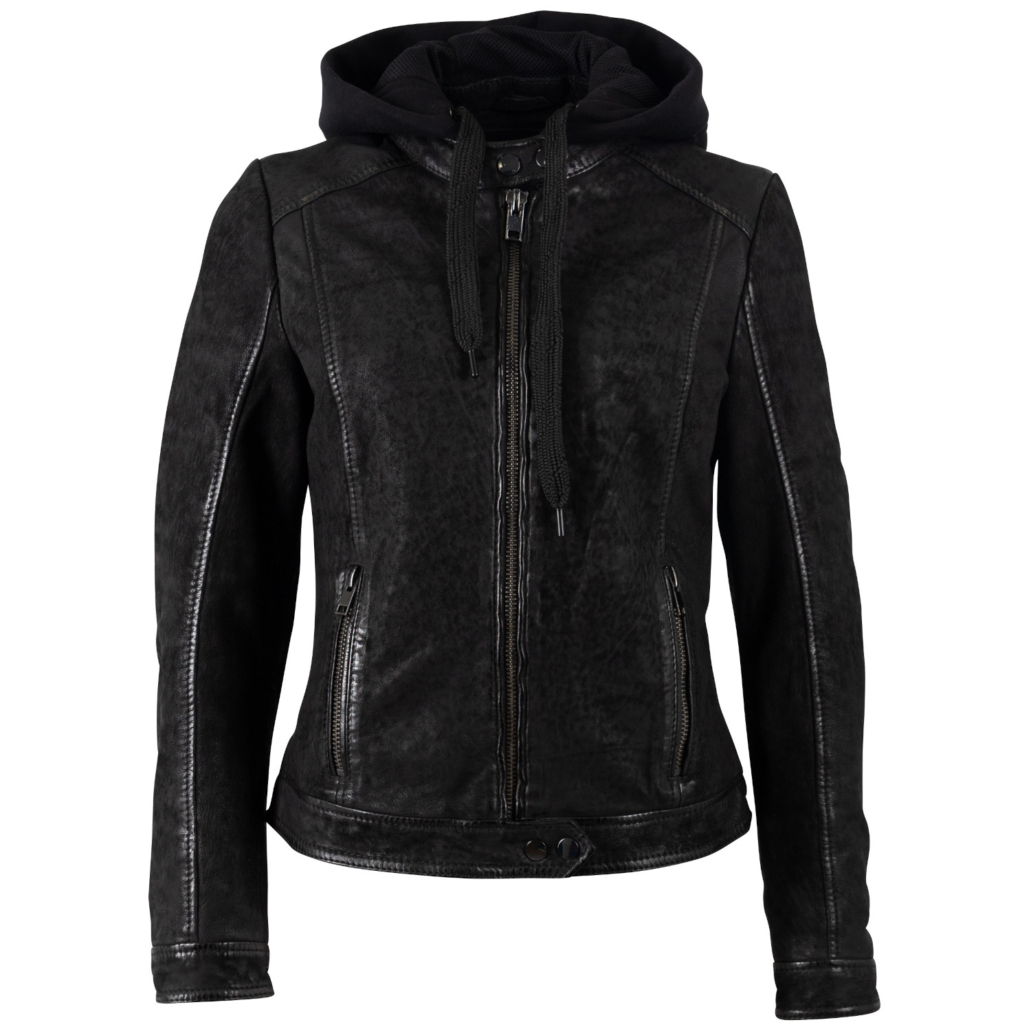 Kurtka skórzana damska Mauritius Czarna MWAlyka – Kurtki skórzane