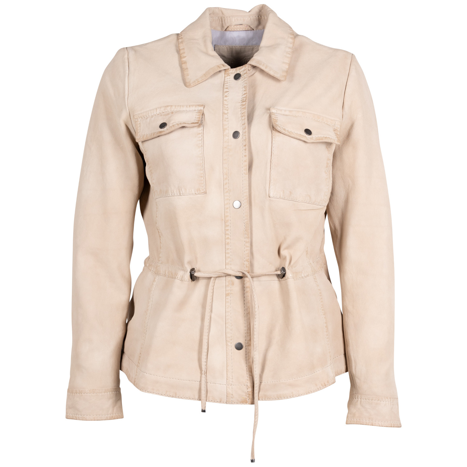 Kurtka skórzana damska Mauritius kość słoniowa MWAmaly – Kurtki skórzane