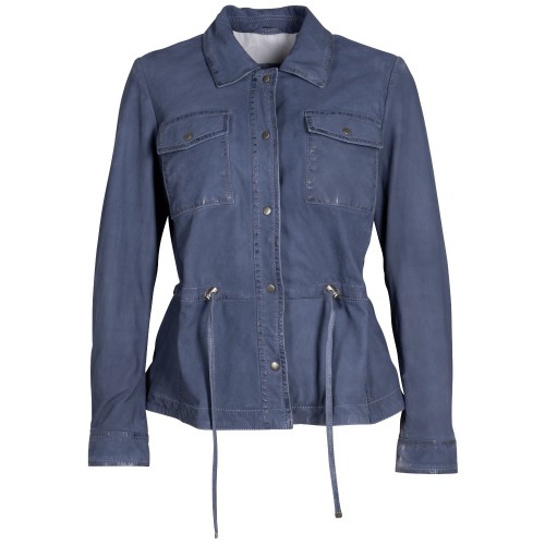 Kurtka skórzana damska Mauritius granatowa MWAmaly