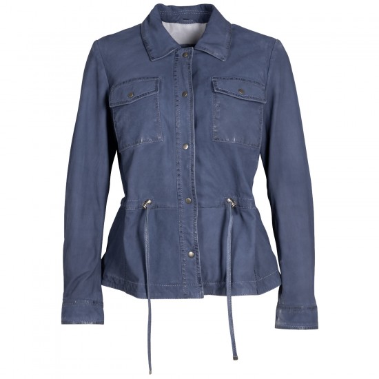 Kurtka skórzana damska Mauritius granatowa MWAmaly