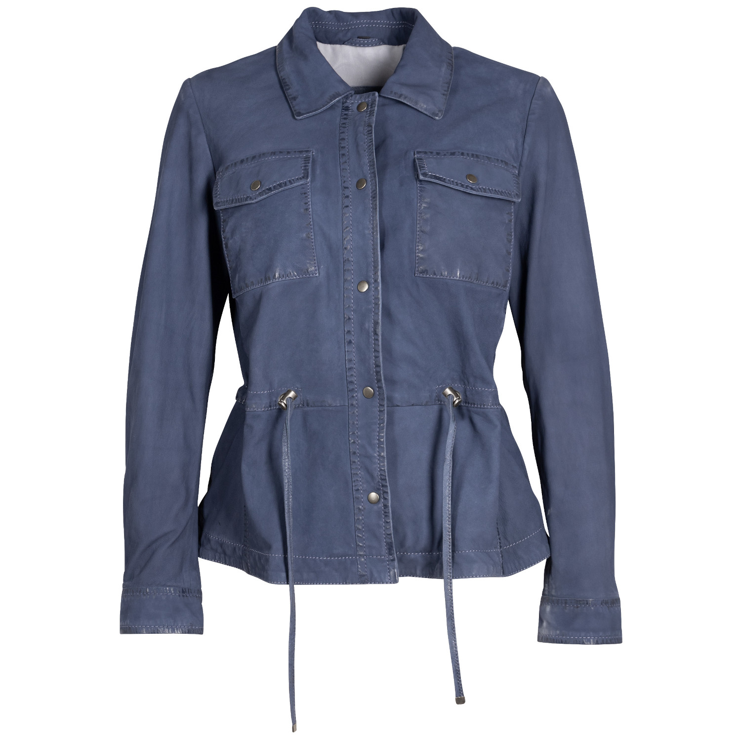 Kurtka skórzana damska Mauritius granatowa MWAmaly – Kurtki skórzane