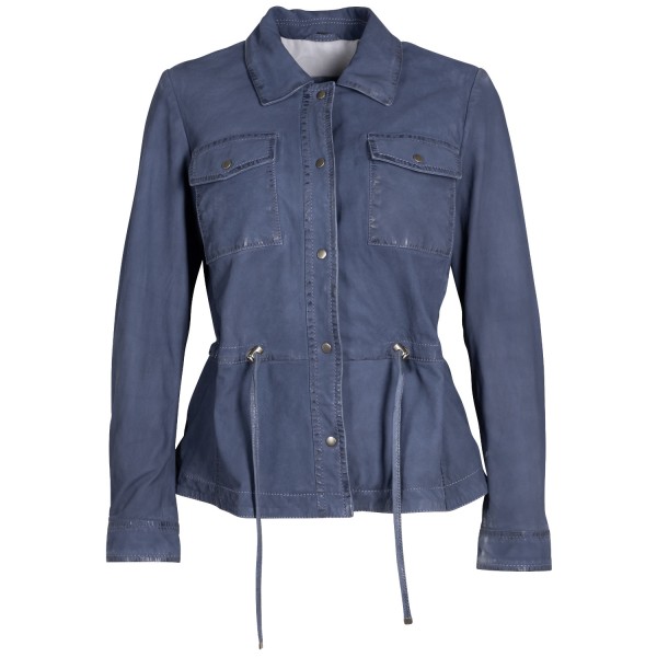 Kurtka skórzana damska Mauritius granatowa MWAmaly