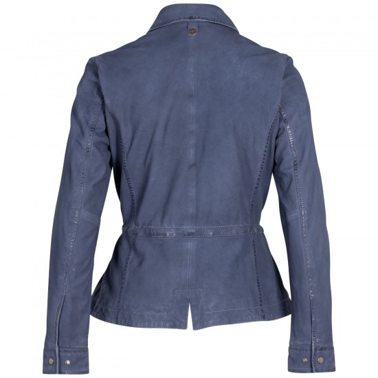 Kurtka skórzana damska Mauritius granatowa MWAmaly