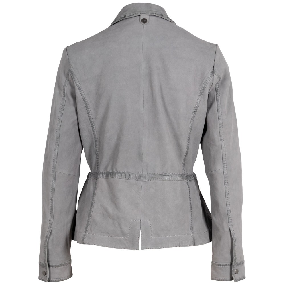 Kurtka skórzana damska Mauritius jasnoszara MWAmaly 