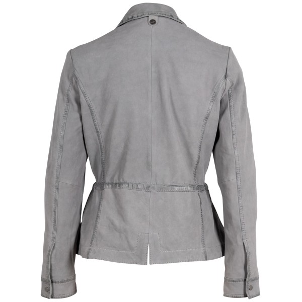 Kurtka skórzana damska Mauritius jasnoszara MWAmaly 