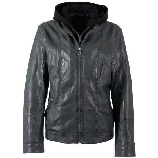 Kurtka skórzana damska Mauritius Ciemnozielona MWAmika