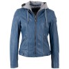 Kurtka skórzana damska Mauritius niebieska MWAmmy – Kurtki skórzane