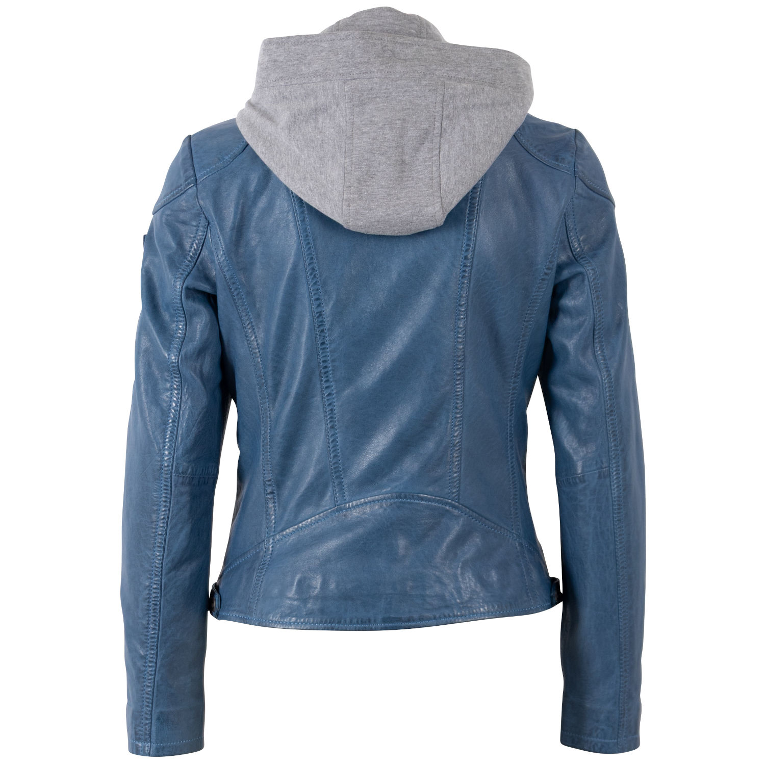 Kurtka skórzana damska Mauritius niebieska MWAmmy – Kurtki skórzane