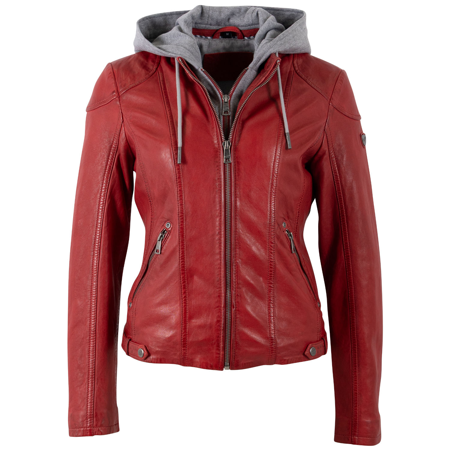 Kurtka skórzana damska Mauritius czerwona MWAmmy – Kurtki skórzane