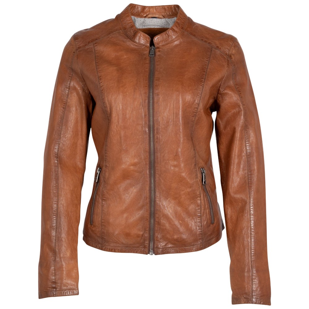 Kurtka skórzana damska Mauritius Cognac MWAndriana - readytowear