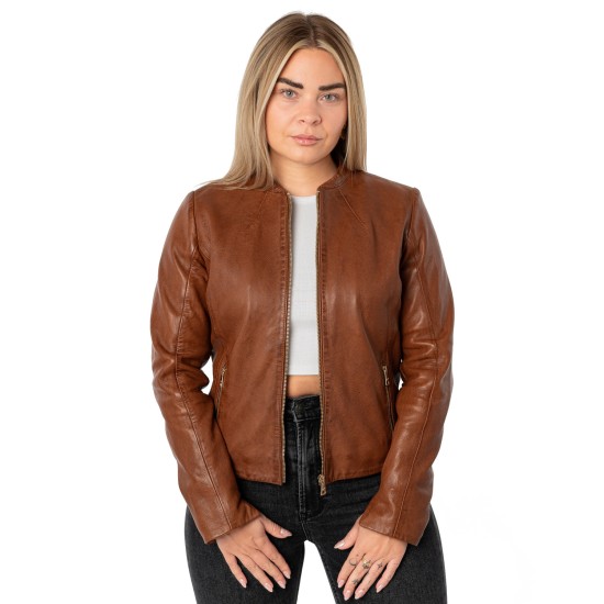 Kurtka skórzana damska Mauritius Cognac MWArmaly