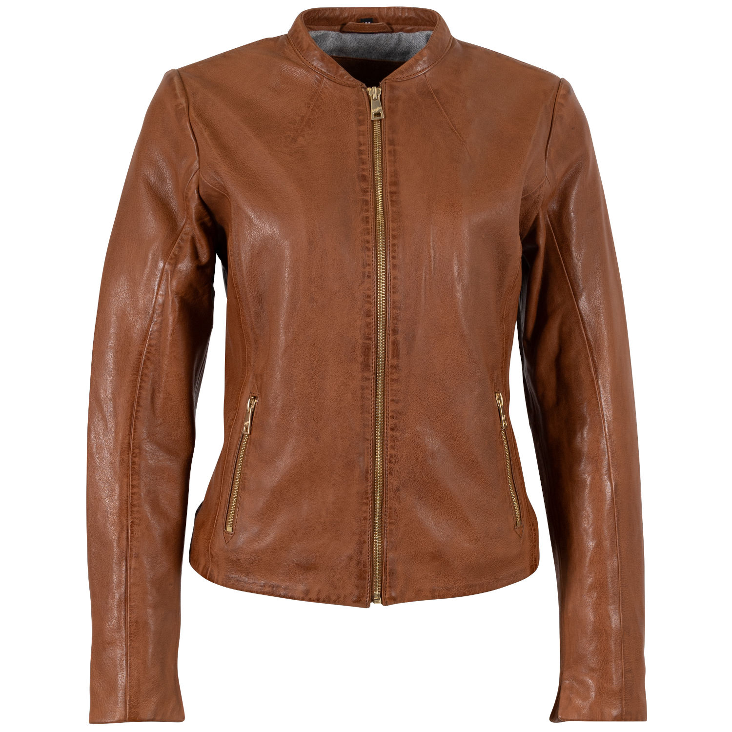 Kurtka skórzana damska Mauritius Cognac MWArmaly – Kurtki skórzane