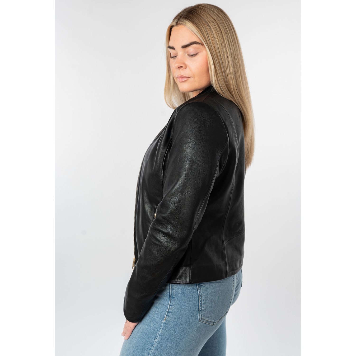 Kurtka skórzana damska Mauritius Czarna MWArmaly – Kurtki skórzane