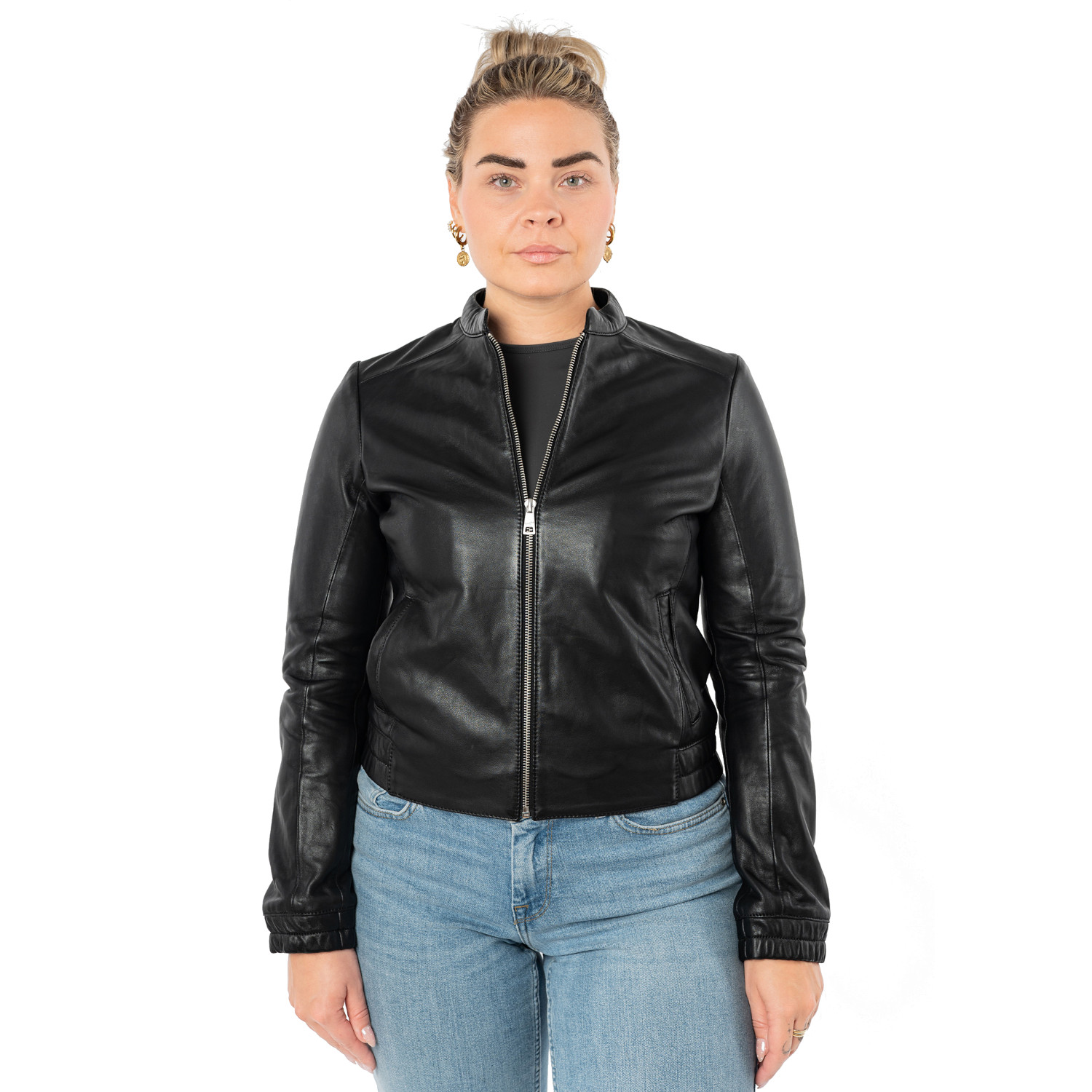 Kurtka skórzana damska Mauritius Czarna MWAshli – Kurtki skórzane