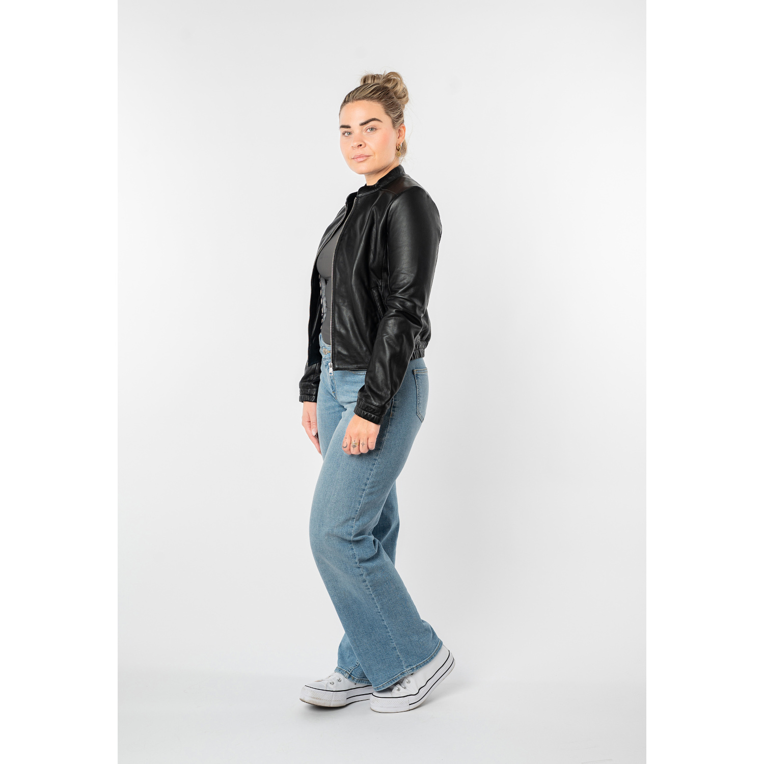 Kurtka skórzana damska Mauritius Czarna MWAshli – Kurtki skórzane