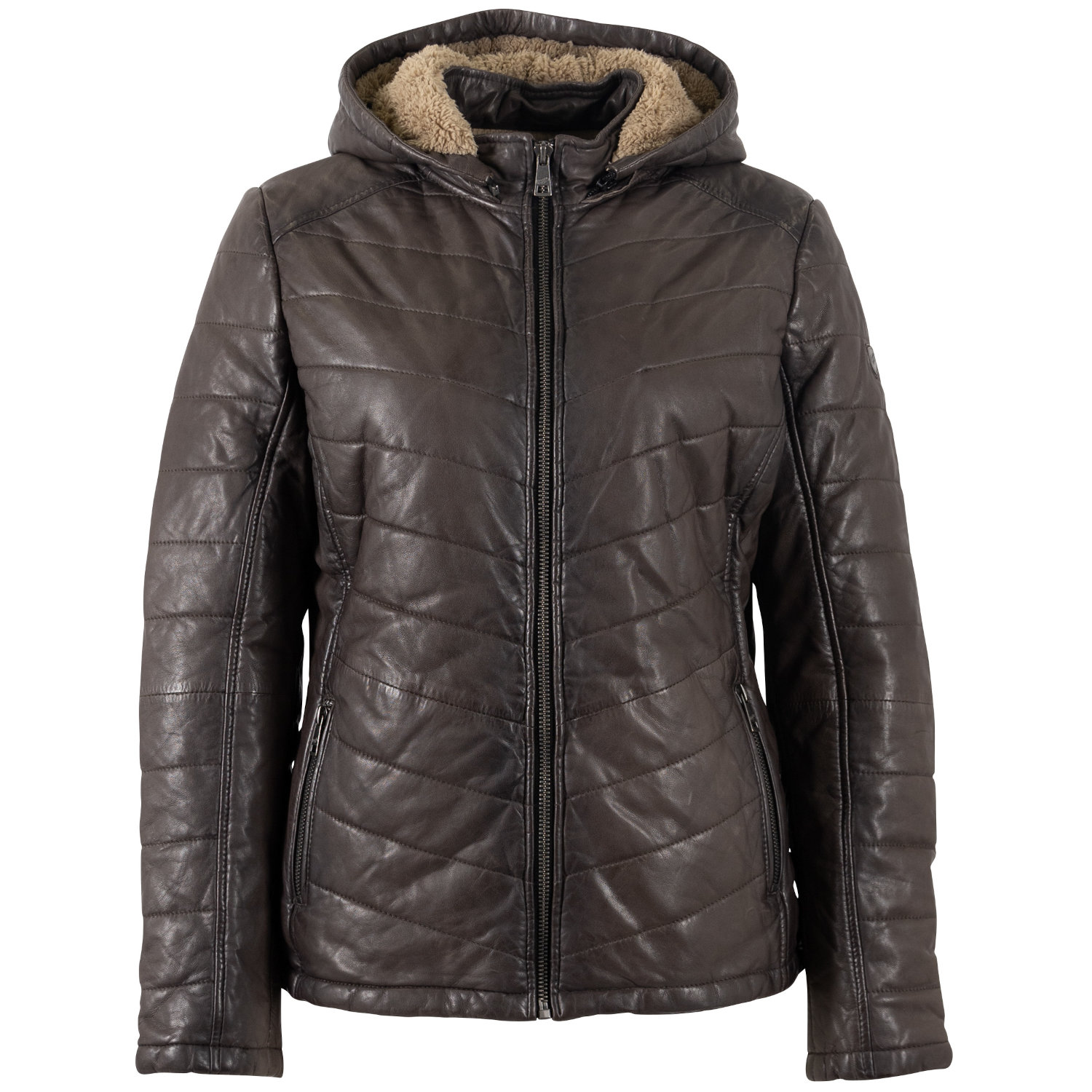 Kurtka skórzana damska Mauritius Ciemnobrązowa MWAurora – BLACK FRIDAY