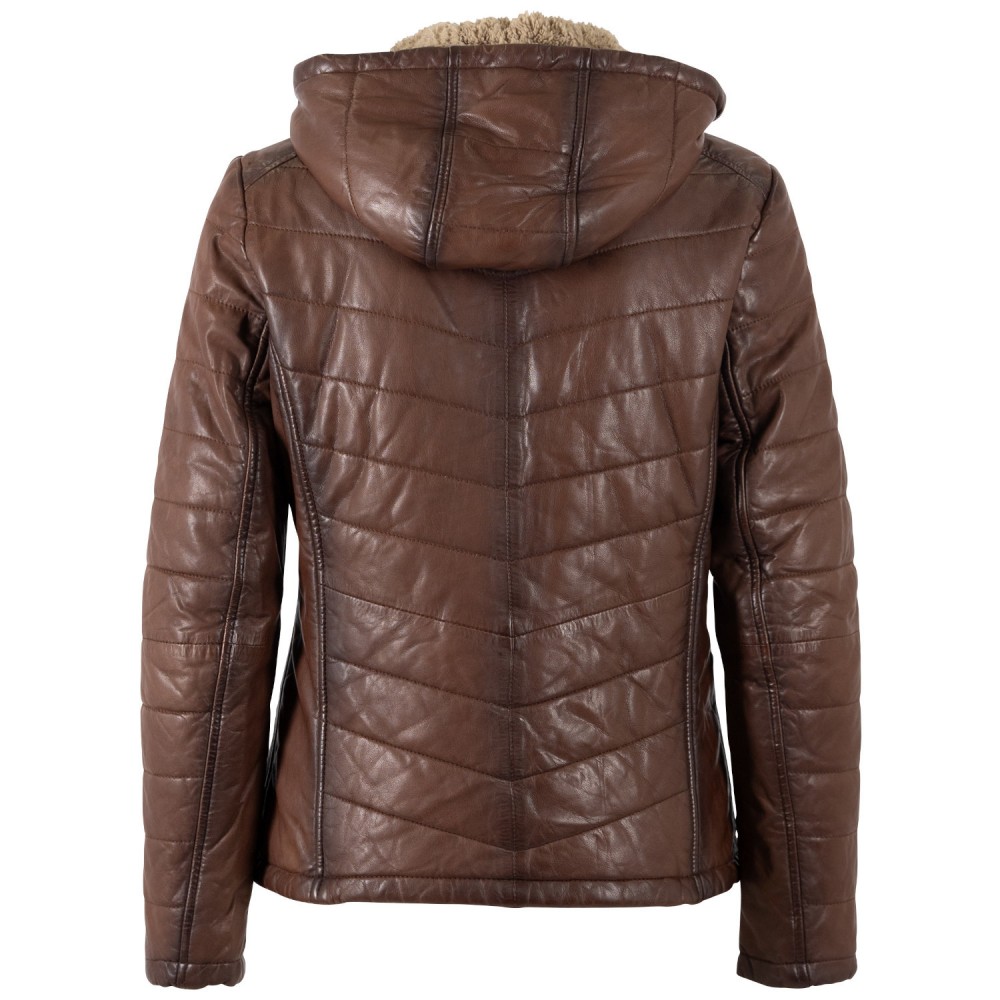 Kurtka skórzana damska Mauritius Ciemna whisky MWAurora