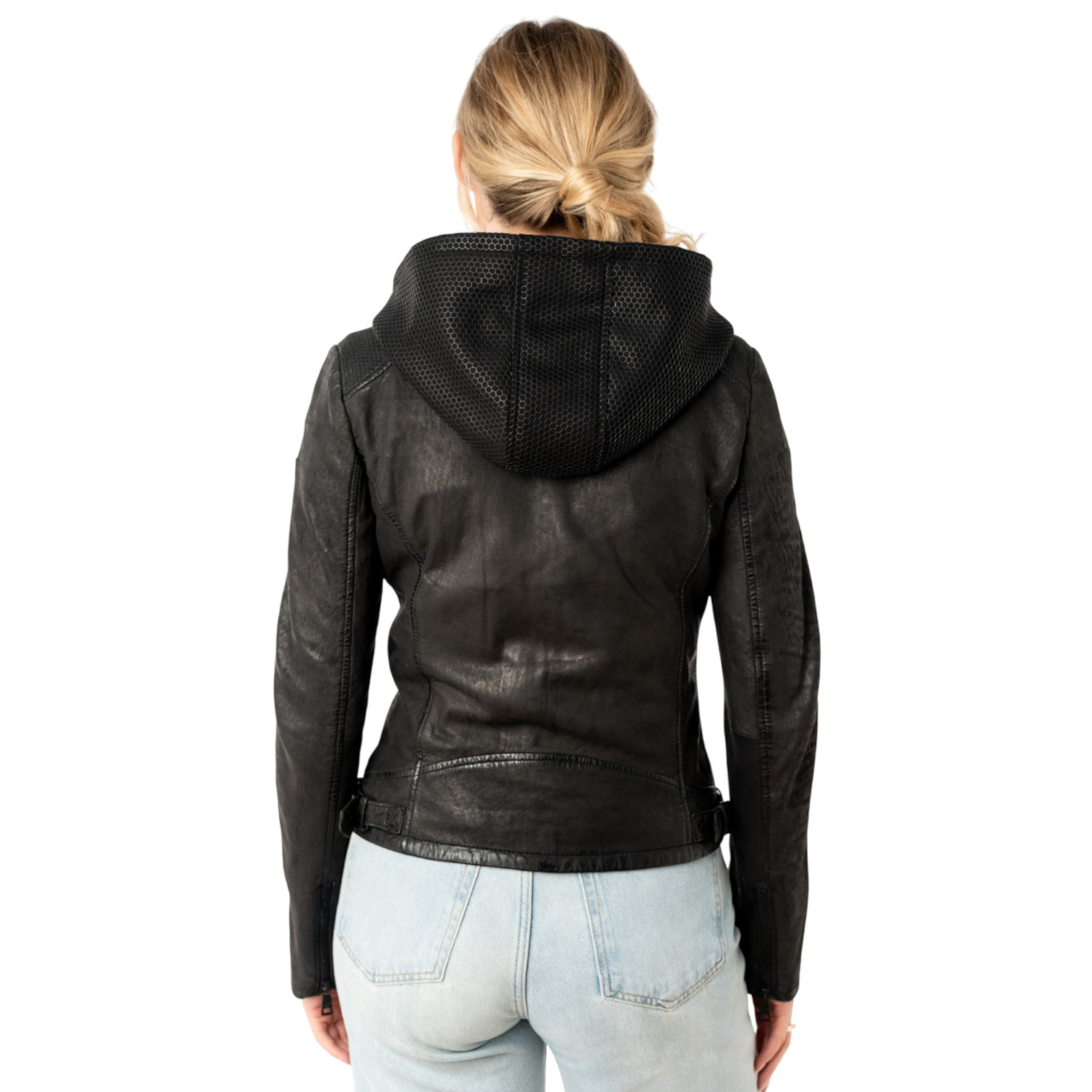 Kurtka skórzana damska Mauritius Czarna MWAydana – Kurtki skórzane