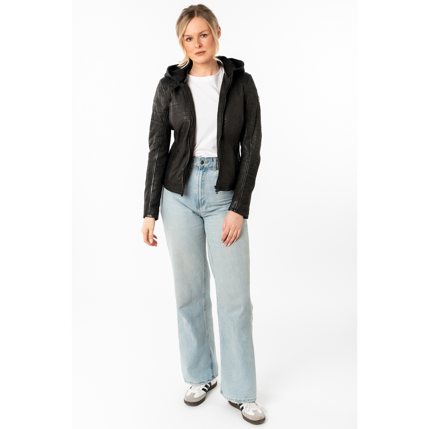 Kurtka skórzana damska Mauritius Czarna MWAydana – Kurtki skórzane